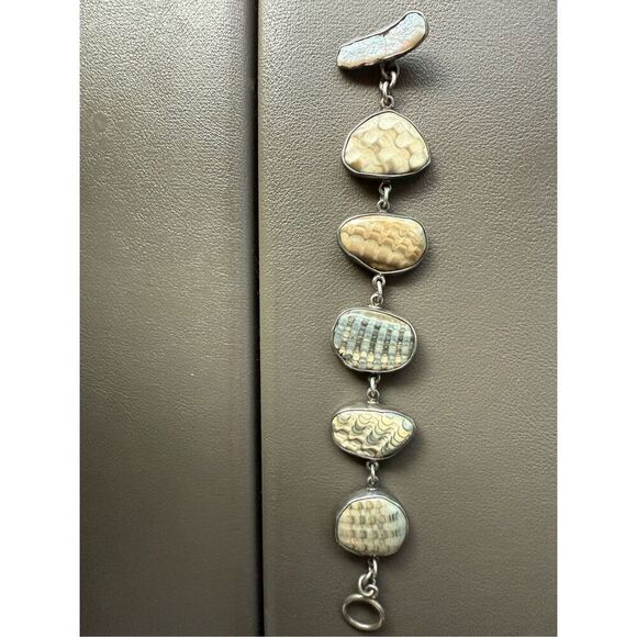 Signed “the Dreamer” By epic the dreamer Sterling Bracelet – Free‑Form Natural S - Picture 1 of 16